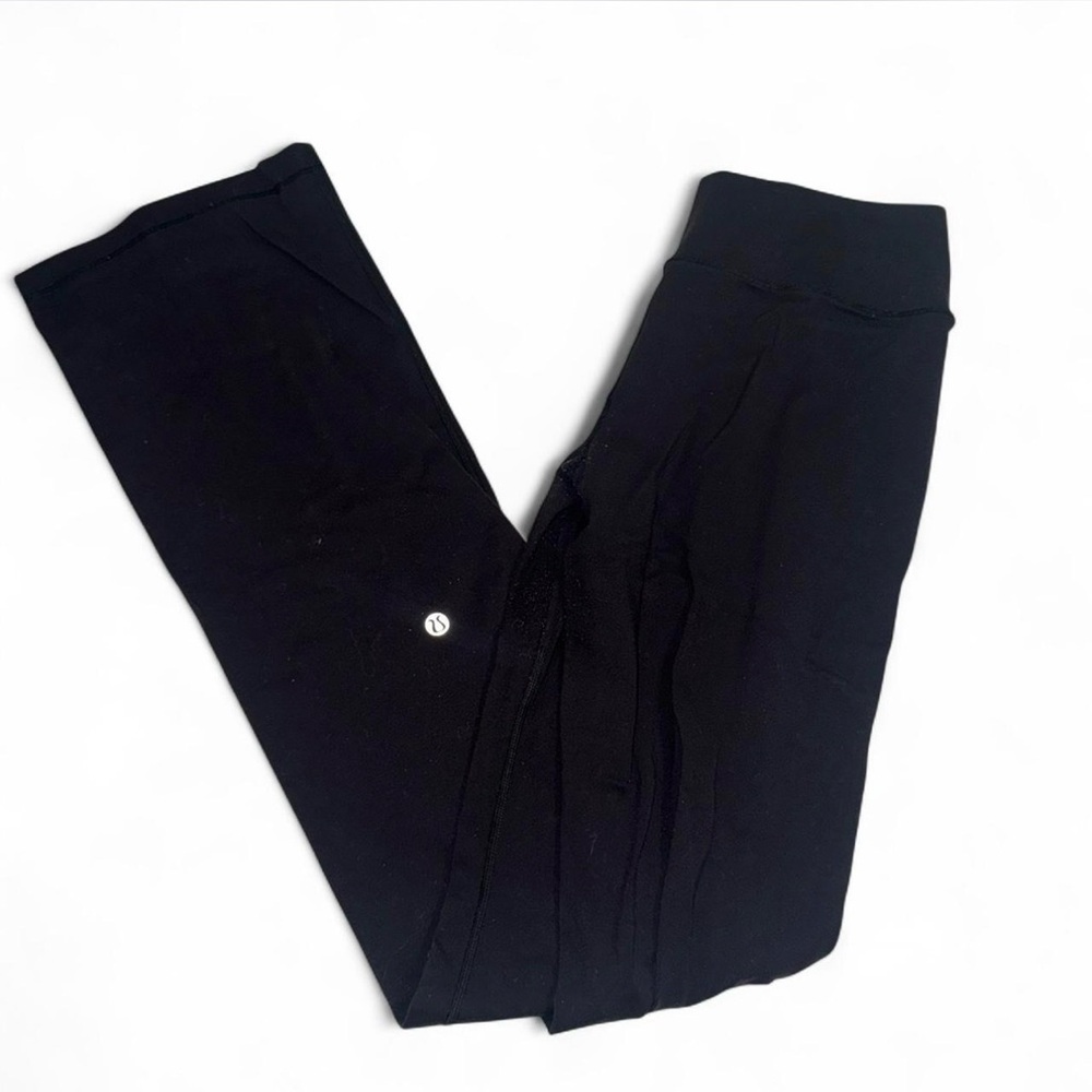 Black lululemon flare leggings size 6